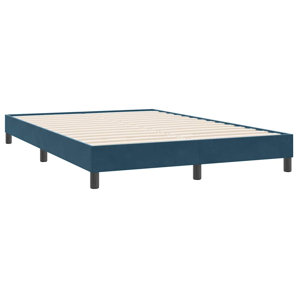 Giroletto senza Materasso Blu Scuro 140x220 cm in Velluto
