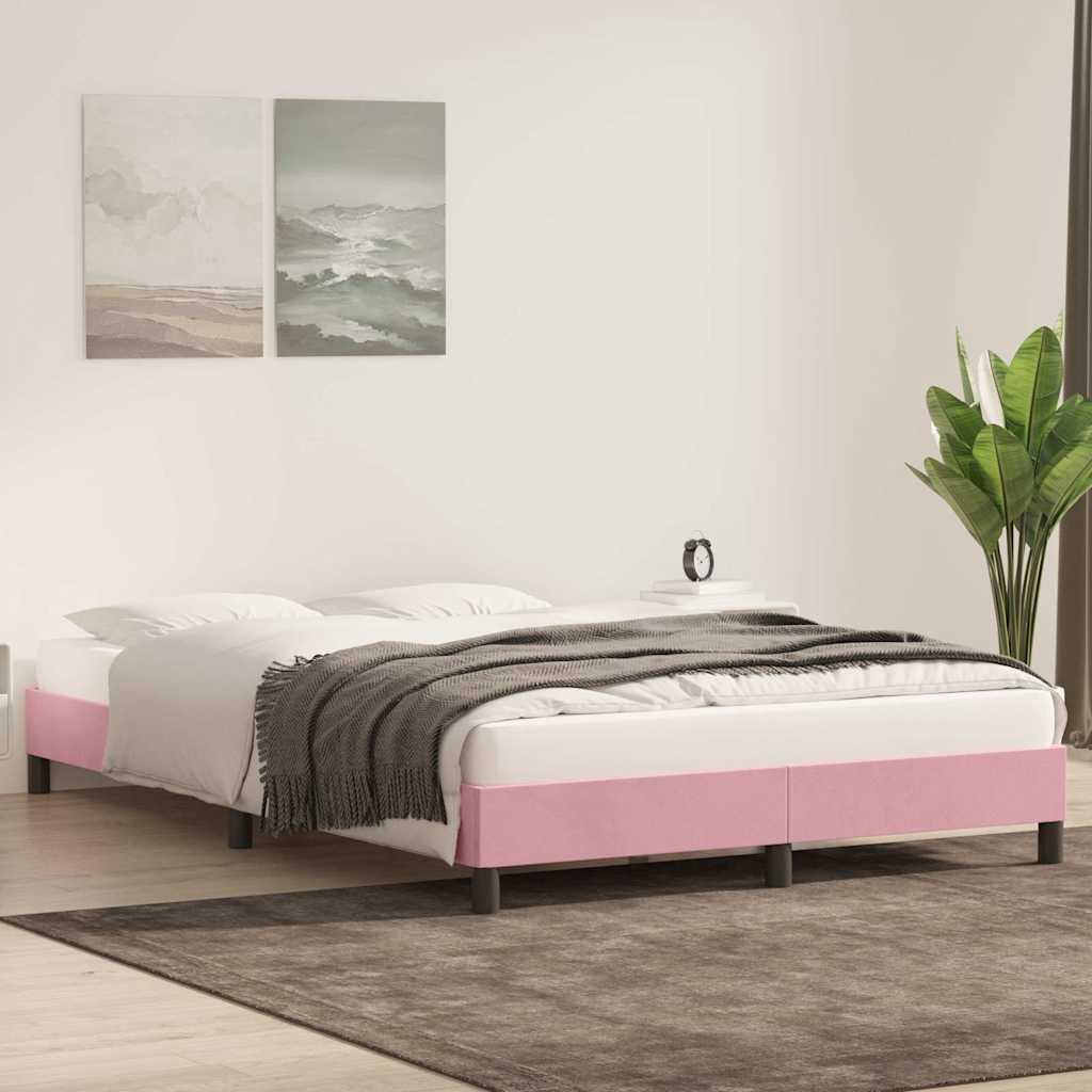 Giroletto senza Materasso Rosa 140x220 cm Velluto