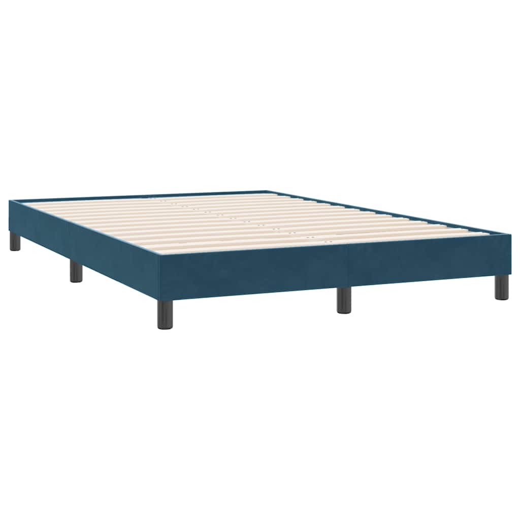 Giroletto senza Materasso Blu Scuro 160x220 cm in Velluto