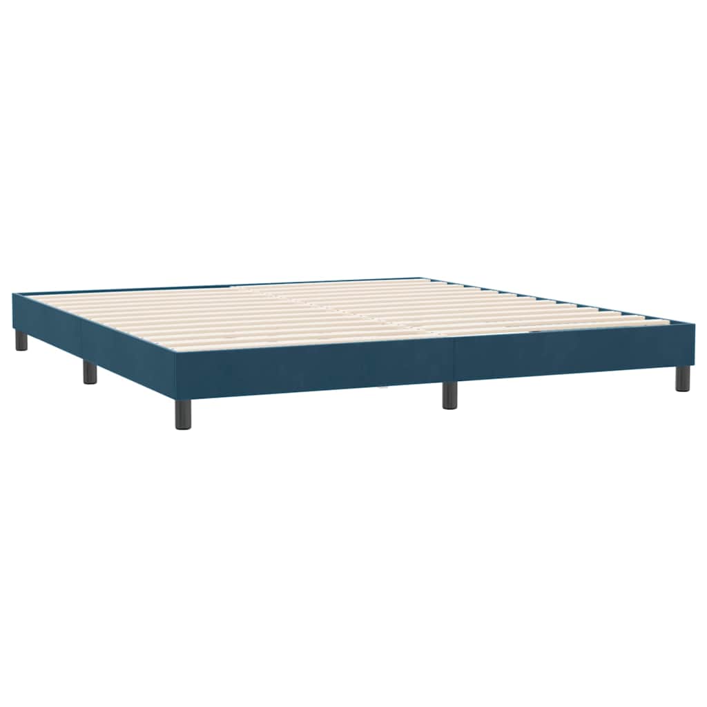 Giroletto senza Materasso Blu Scuro 180x220 cm in Velluto