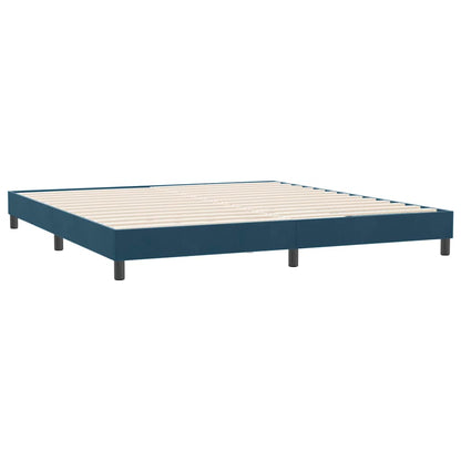 Giroletto senza Materasso Blu Scuro 180x220 cm in Velluto