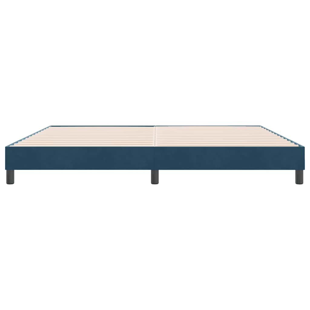 Giroletto senza Materasso Blu Scuro 180x220 cm in Velluto