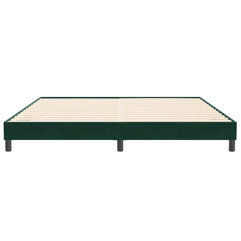 Giroletto senza Materasso Verde Scuro 200x220 cm in Velluto