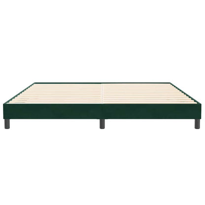 Giroletto senza Materasso Verde Scuro 200x220 cm in Velluto