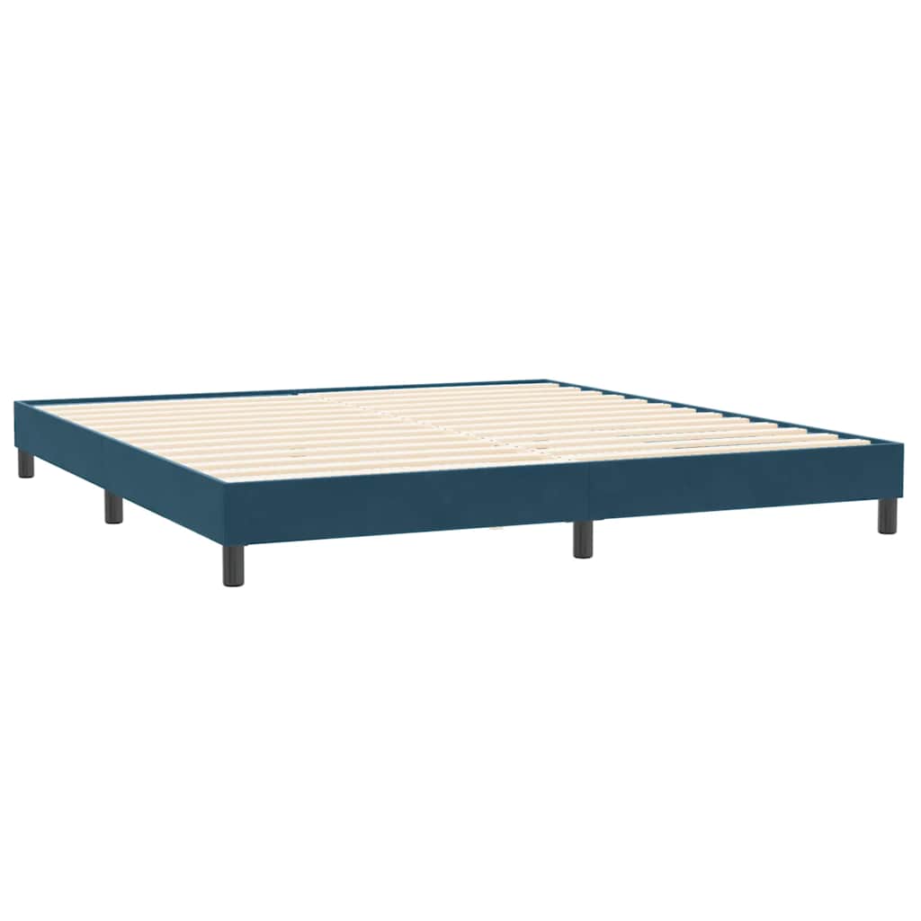 Giroletto senza Materasso Blu Scuro 200x220 cm in Velluto