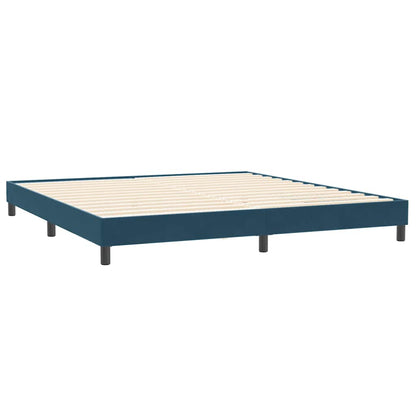 Giroletto senza Materasso Blu Scuro 200x220 cm in Velluto