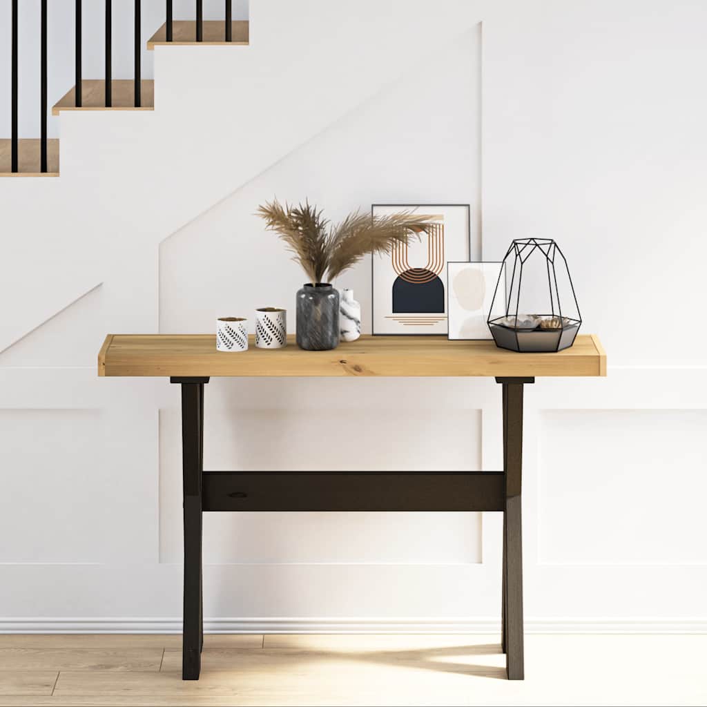 Tavolo Consolle NOAIN Gambe Forma X 120x30x75 cm Legno Massello