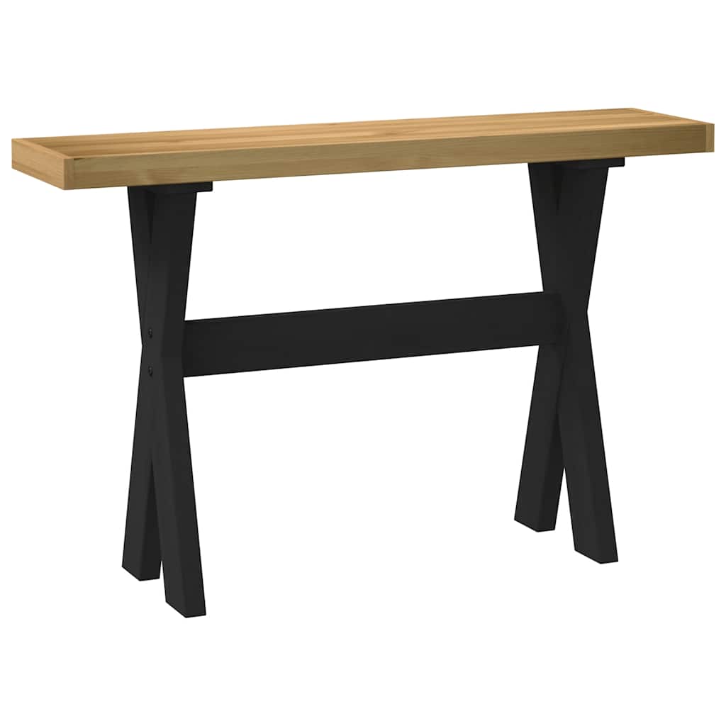 Tavolo Consolle NOAIN Gambe Forma X 120x30x75 cm Legno Massello