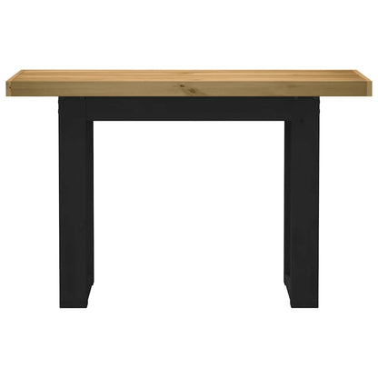 Tavolo Consolle NOAIN Gambe Forma U 120x30x75 cm Legno Massello