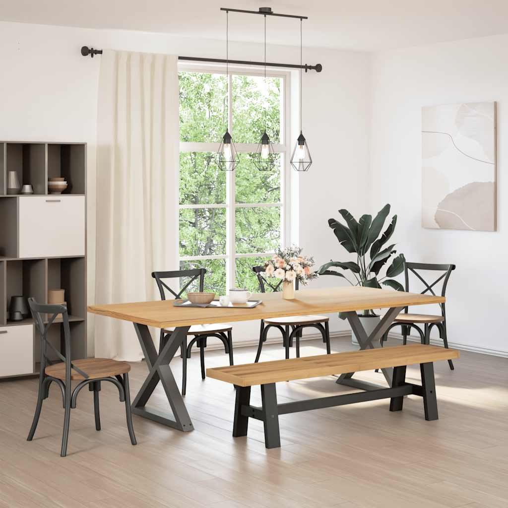 Panca Pranzo NOAIN Gambe a Forma A 180x40x45 cm Legno Massello