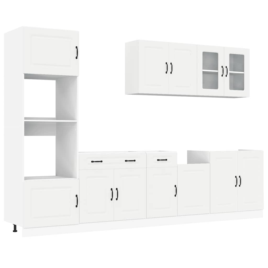 Set Mobili da Cucina 7 pz Kalmar Bianco Legno Multistrato