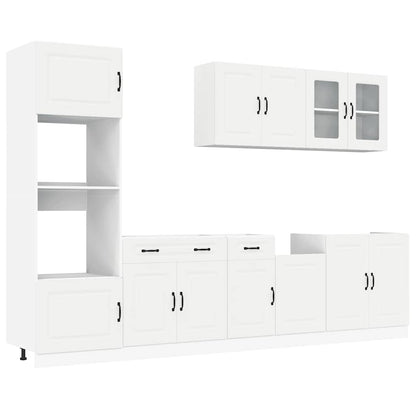 Set Mobili da Cucina 7 pz Kalmar Bianco Legno Multistrato