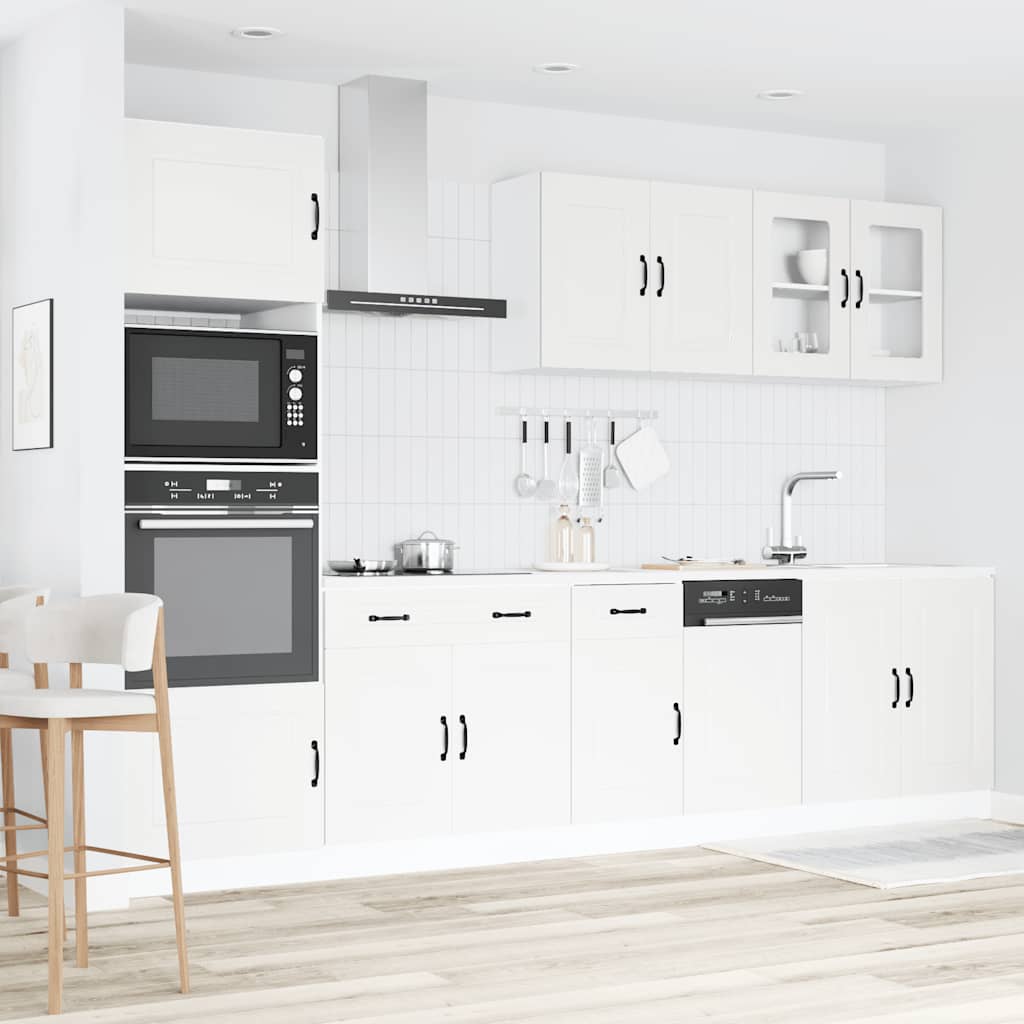 Set Mobili da Cucina 7 pz Kalmar Bianco Legno Multistrato