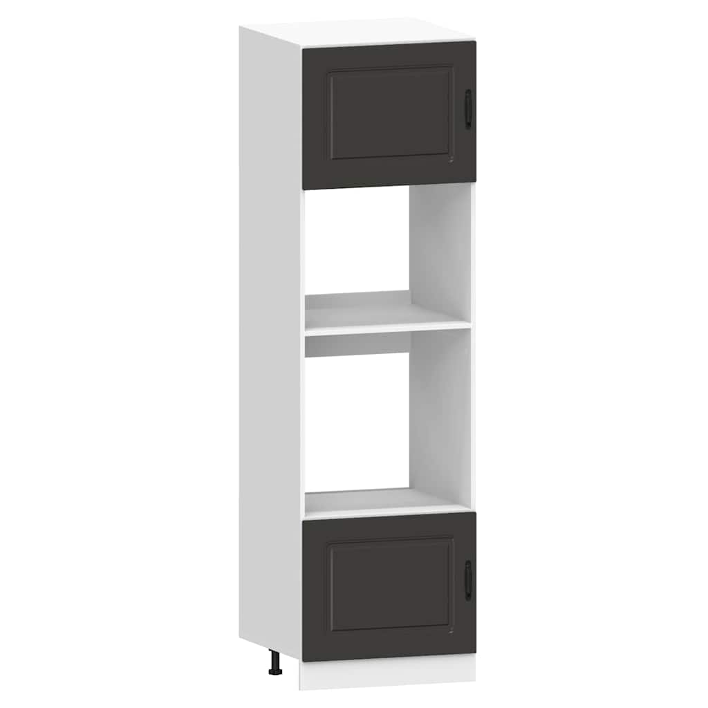 Set Mobili da Cucina 7 pz Kalmar Neri Legno Multistrato
