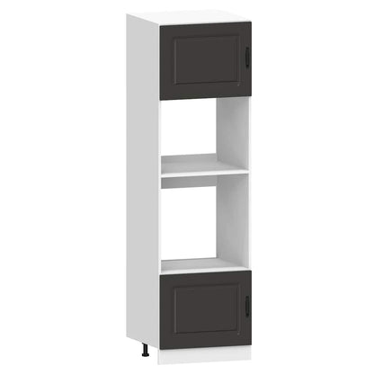 Set Mobili da Cucina 7 pz Kalmar Neri Legno Multistrato