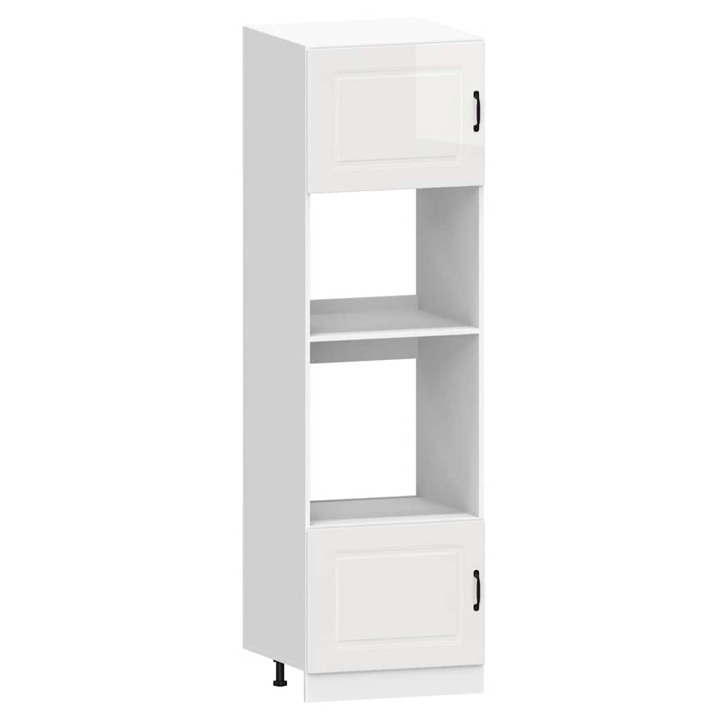 Set Mobili da Cucina 7 pz Kalmar Bianchi Lucido in Truciolato