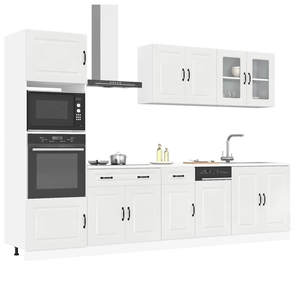 Set Mobili da Cucina 7 pz Porto Bianchi Lucido in Truciolato
