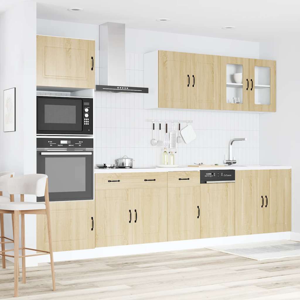 Set Mobili da Cucina 7 pz Kalmar Rovere Sonoma in Truciolato