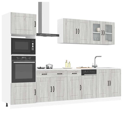 Set Mobili da Cucina 7 pz Kalmar Grigio Sonoma in Truciolato
