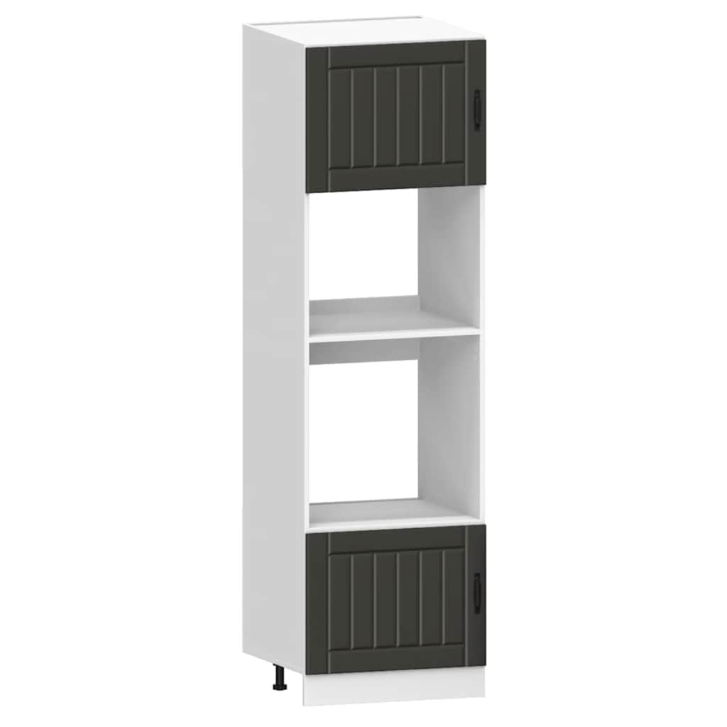 Set Mobili da Cucina 7 pz Kalmar Neri Legno Multistrato