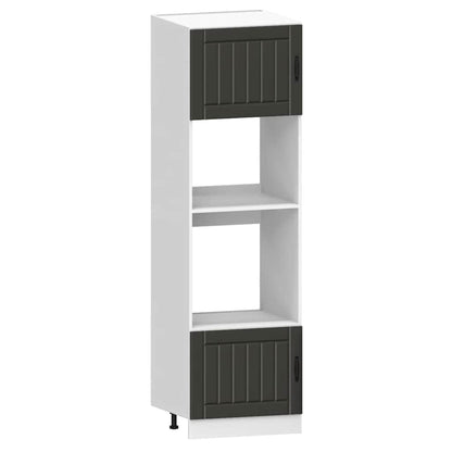 Set Mobili da Cucina 7 pz Kalmar Neri Legno Multistrato
