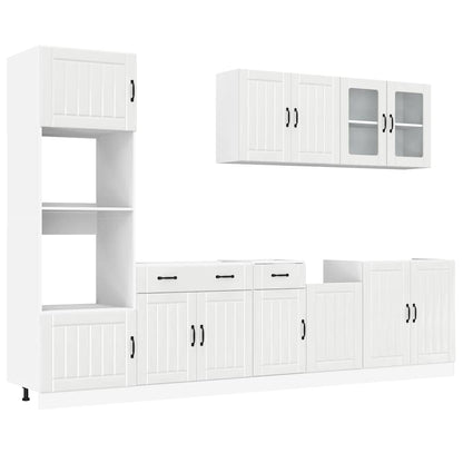 Set Mobili da Cucina 7 pz Lucca Bianchi Lucido in Truciolato