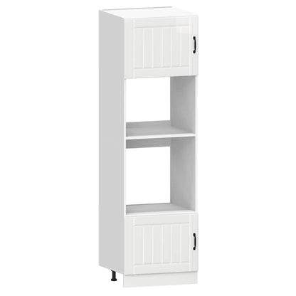 Set Mobili da Cucina 7 pz Lucca Bianchi Lucido in Truciolato