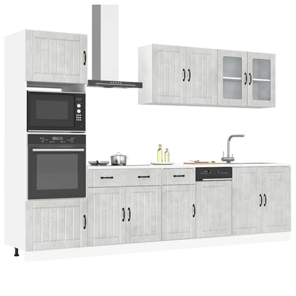Set Mobili da Cucina 7 pz Lucca Grigio Cemento in Truciolato