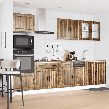 Set Mobili da Cucina 7 pz Lucca Rovere Fumo Legno Multistrato