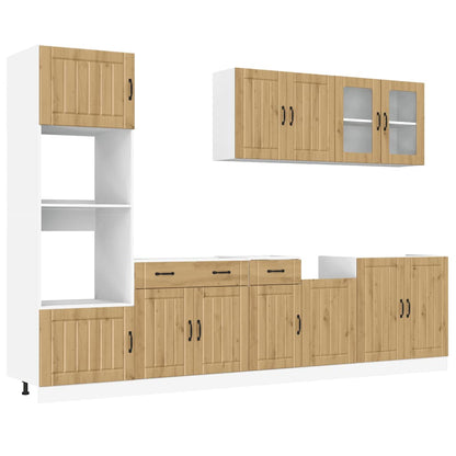 Set Mobili da Cucina 7 pz Kalmar Rovere Artigianale Truciolato