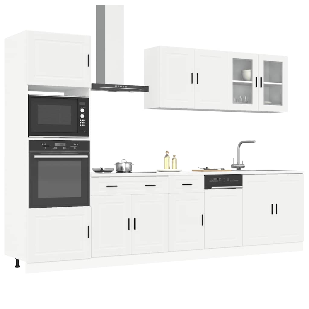 Set Mobili da Cucina 7 pz Porto Bianco Legno Multistrato