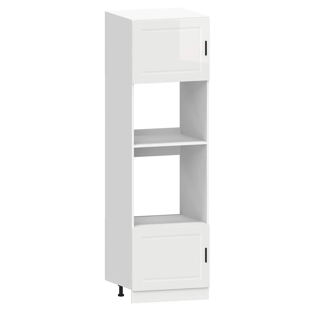 Set Mobili da Cucina 7 pz Kalmar Bianchi Lucido in Truciolato