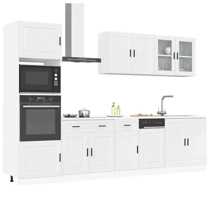 Set Mobili da Cucina 7 pz Porto Bianchi Lucido in Truciolato