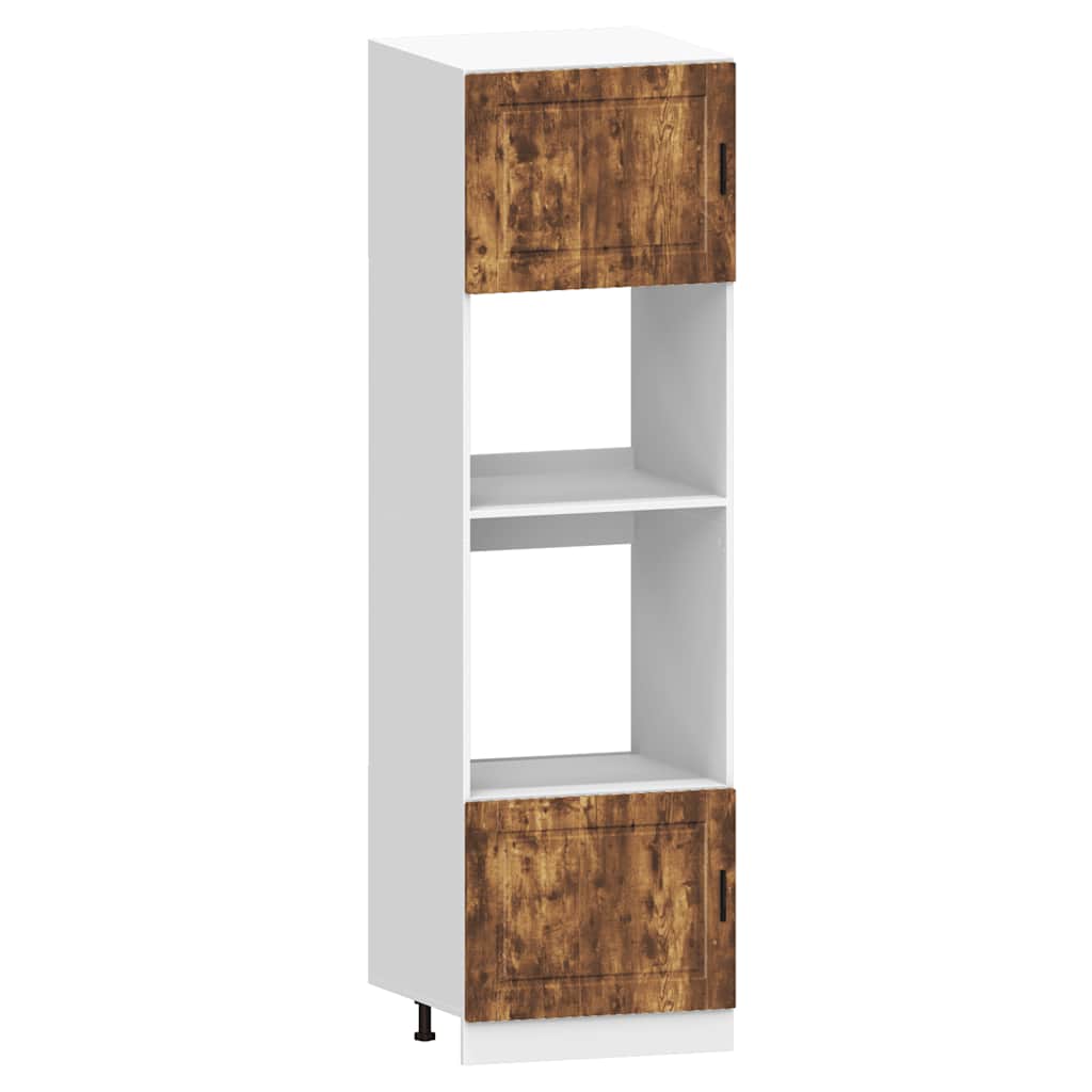 Set Mobili da Cucina 7 pz Kalmar Rovere Fumo Legno Multistrato