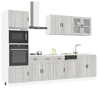 Set Mobili da Cucina 7 pz Porto Grigio Sonoma in Truciolato