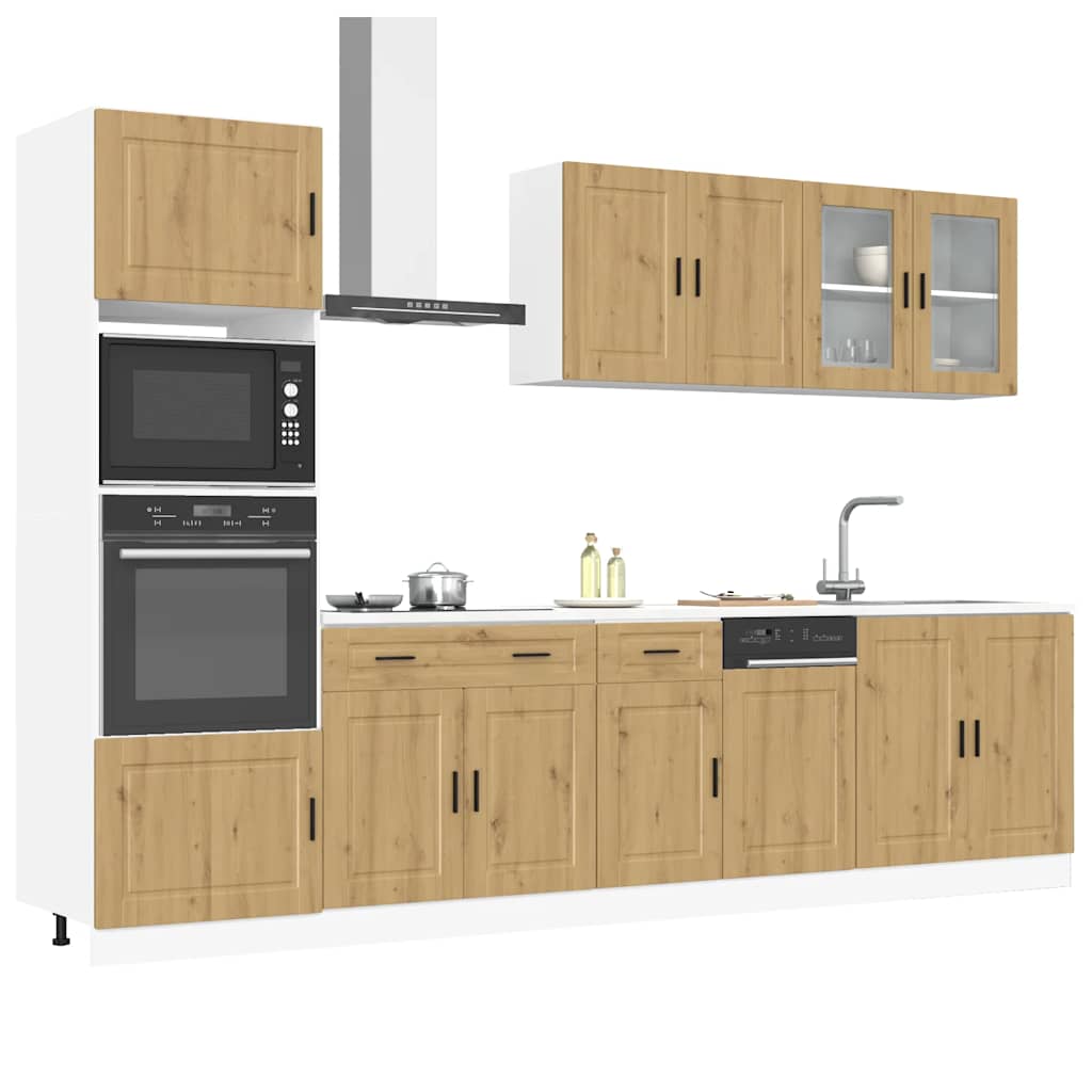 Set Mobili da Cucina 7 pz Lucca Rovere Artigianale Truciolato