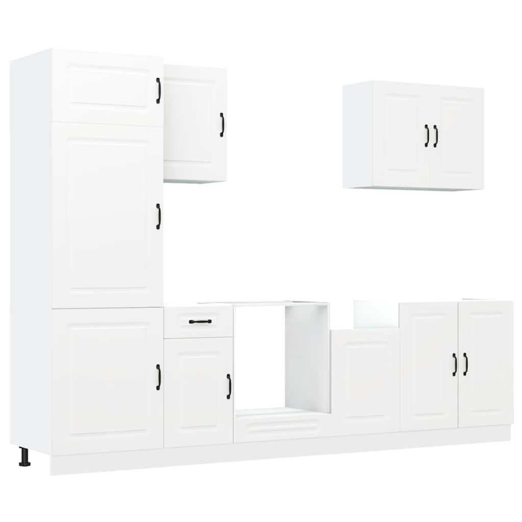 Set Mobili da Cucina 7 pz Kalmar Bianco Legno Multistrato