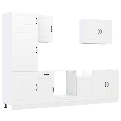 Set Mobili da Cucina 7 pz Kalmar Bianco Legno Multistrato