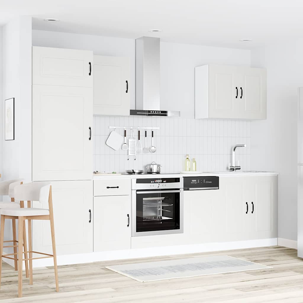 Set Mobili da Cucina 7 pz Kalmar Bianco Legno Multistrato