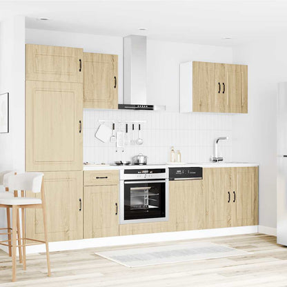 Set Mobili da Cucina 7 pz Kalmar Rovere Sonoma in Truciolato