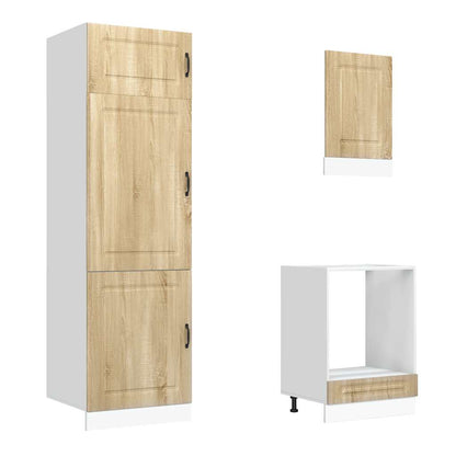 Set Mobili da Cucina 7 pz Kalmar Rovere Sonoma in Truciolato