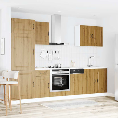 Set Mobili da Cucina 7 pz Kalmar Rovere Artigianale Truciolato