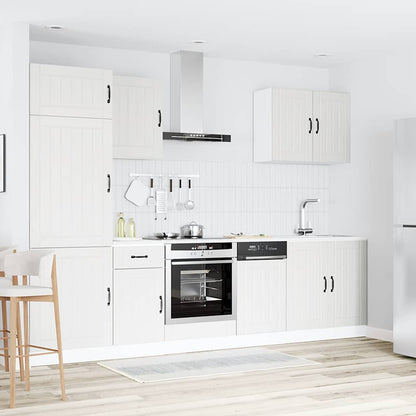 Set Mobili da Cucina 7 pz Lucca Bianco Legno Multistrato