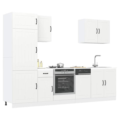 Set Mobili da Cucina 7 pz Lucca Bianco Legno Multistrato