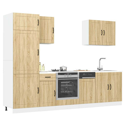 Set Mobili da Cucina 7 pz Lucca Rovere Sonoma in Truciolato