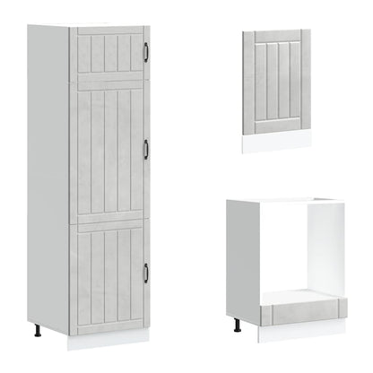 Set Mobili da Cucina 7 pz Lucca Grigio Cemento in Truciolato