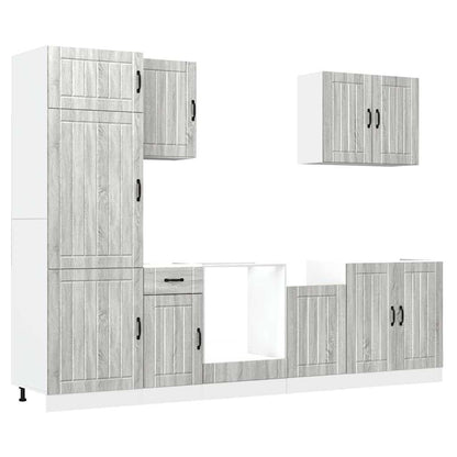 Set Mobili da Cucina 7 pz Lucca Grigio Sonoma in Truciolato