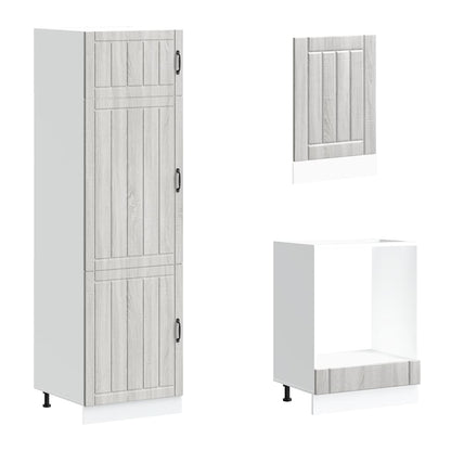 Set Mobili da Cucina 7 pz Lucca Grigio Sonoma in Truciolato