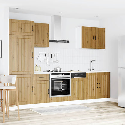 Set Mobili da Cucina 7 pz Lucca Rovere Artigianale Truciolato