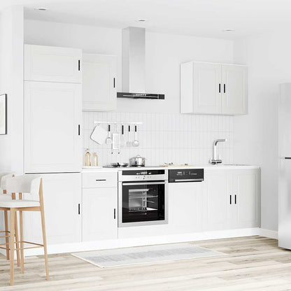 Set Mobili da Cucina 7 pz Porto Bianco Legno Multistrato